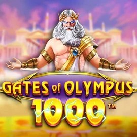 Gates of Olympus 1000 online game logo by Pragmatic Play on dream-casino.org